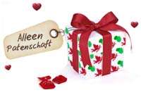 Alleen-Patenschaft Geschenk, Fotos: iStockphoto.com/liliboas (Geschenk); iStockphoto.com/biosurf (Schild)